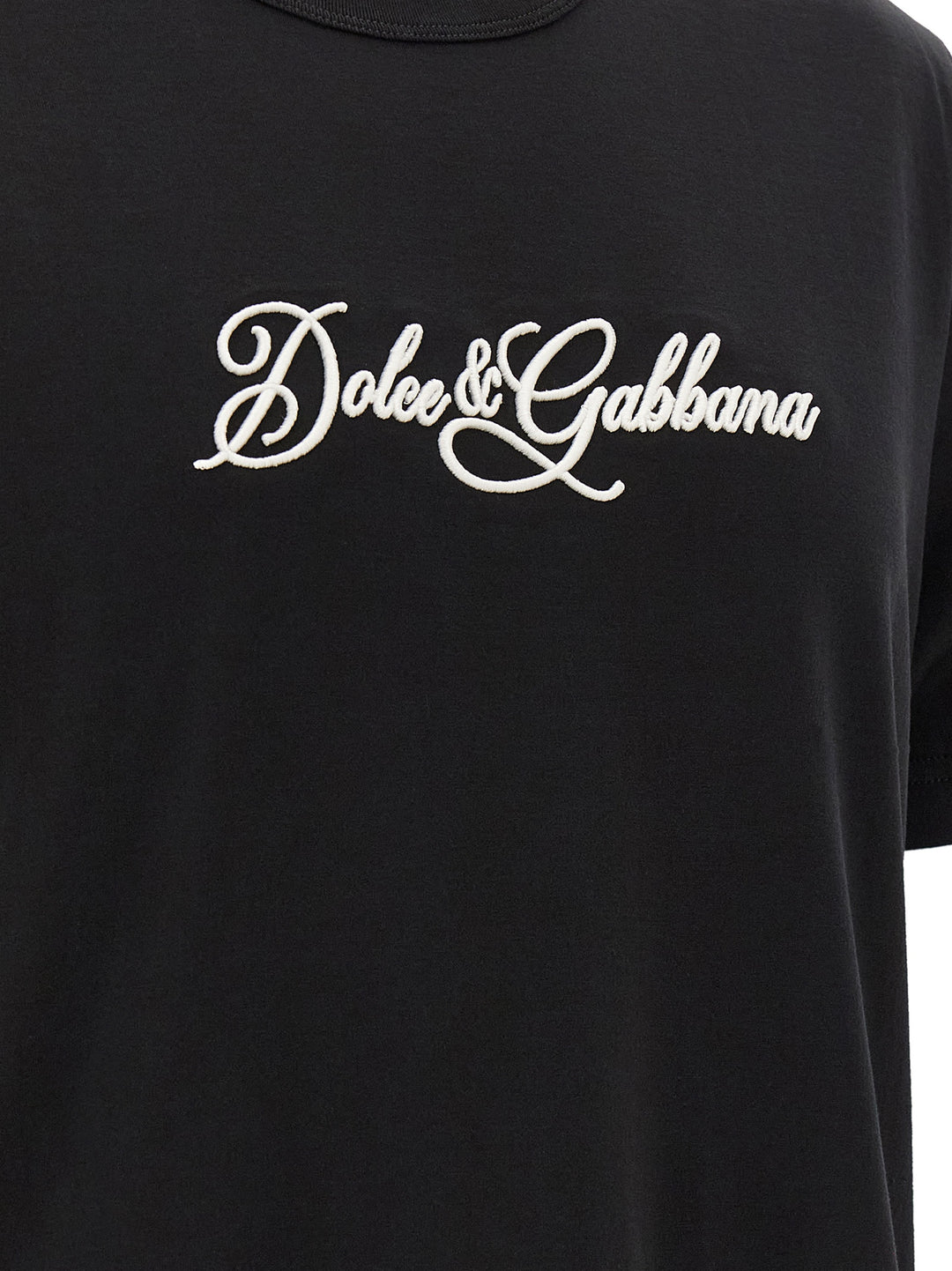 Dolce &amp; Gabbana Black Cotton T-Shirt
