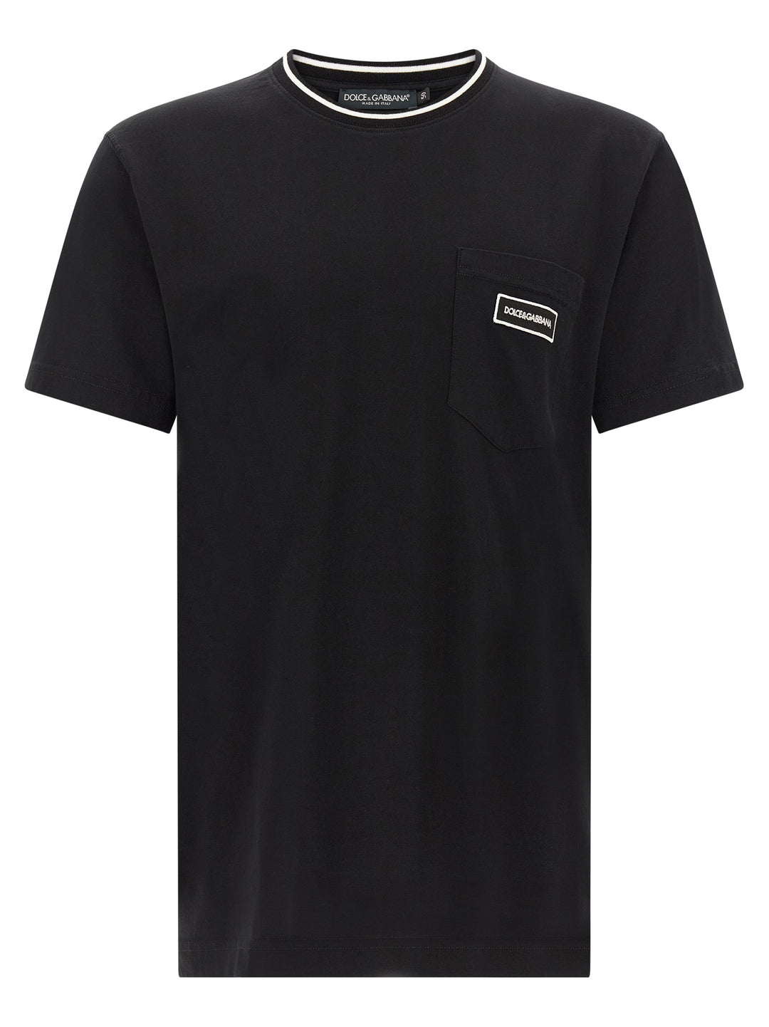 Dolce &amp; Gabbana Black Cotton T-Shirt