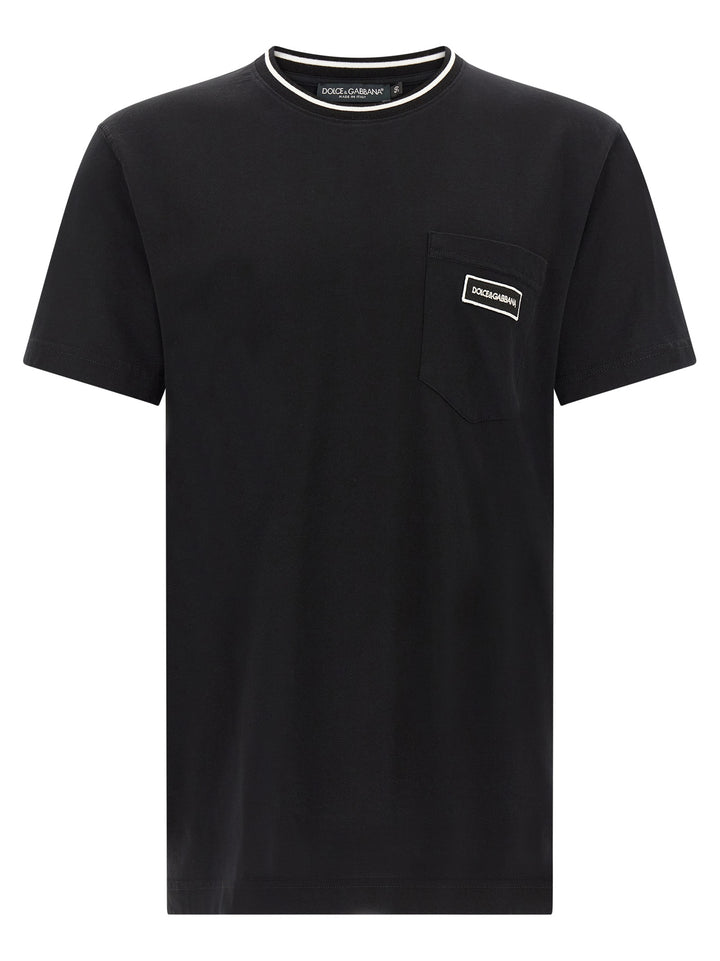 Dolce &amp; Gabbana Black Cotton T-Shirt