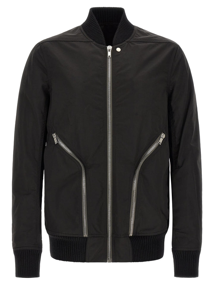Rick Owens Black Nylon Bomber