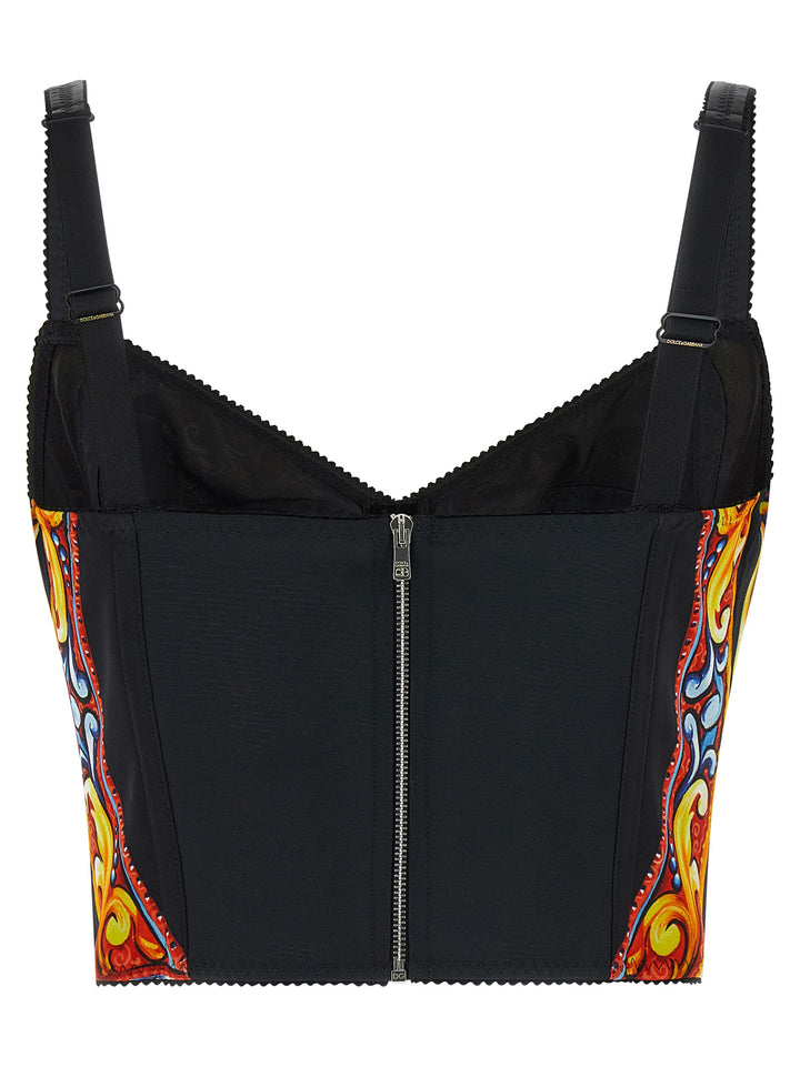 Dolce &amp; Gabbana Multicolor Silk Tank Tops