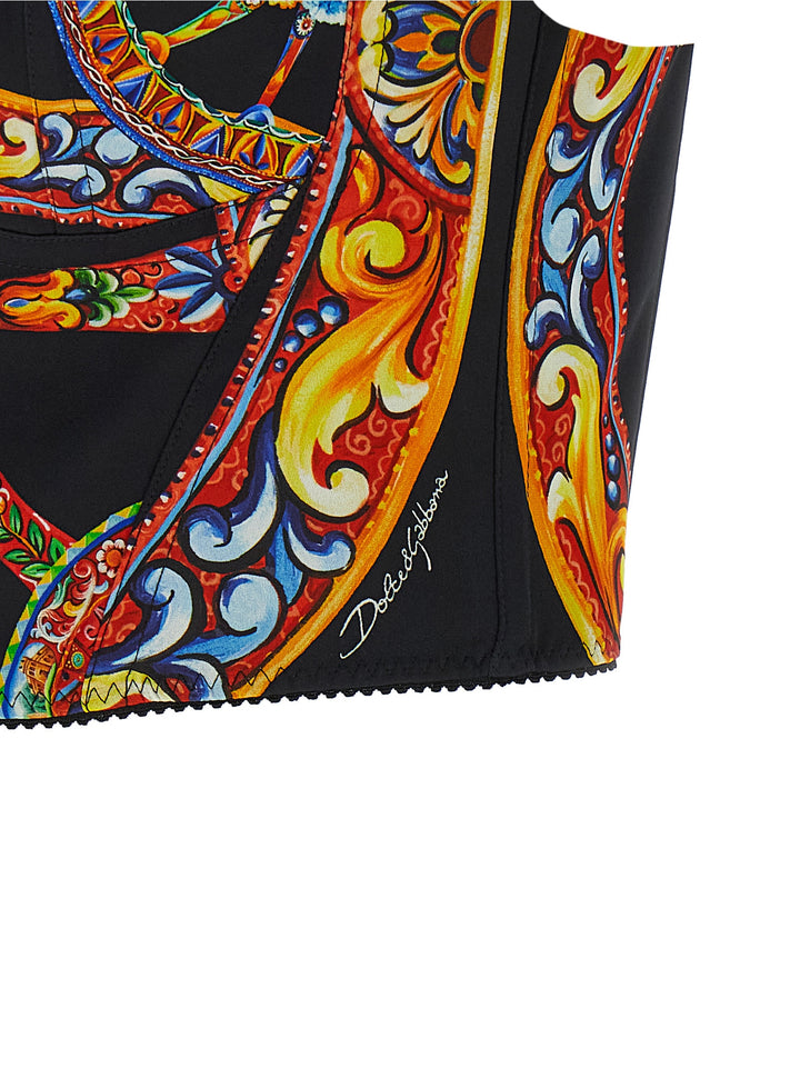 Dolce &amp; Gabbana Multicolor Silk Tank Tops