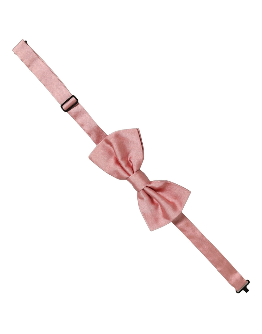 Dolce &amp; Gabbana Men Light Pink 100% Silk Adjustable Neck Papillon Bow Tie