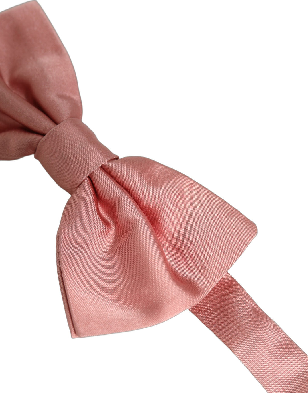 Dolce &amp; Gabbana Men Light Pink 100% Silk Adjustable Neck Papillon Bow Tie