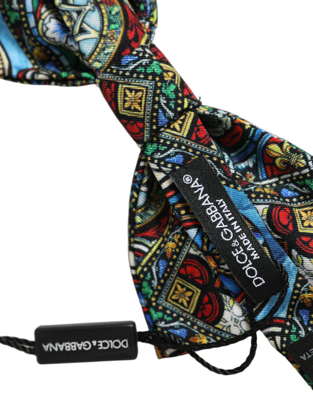 Dolce &amp; Gabbana Men Multicolor Sicilian Adjustable Neck Papillon Bow Tie