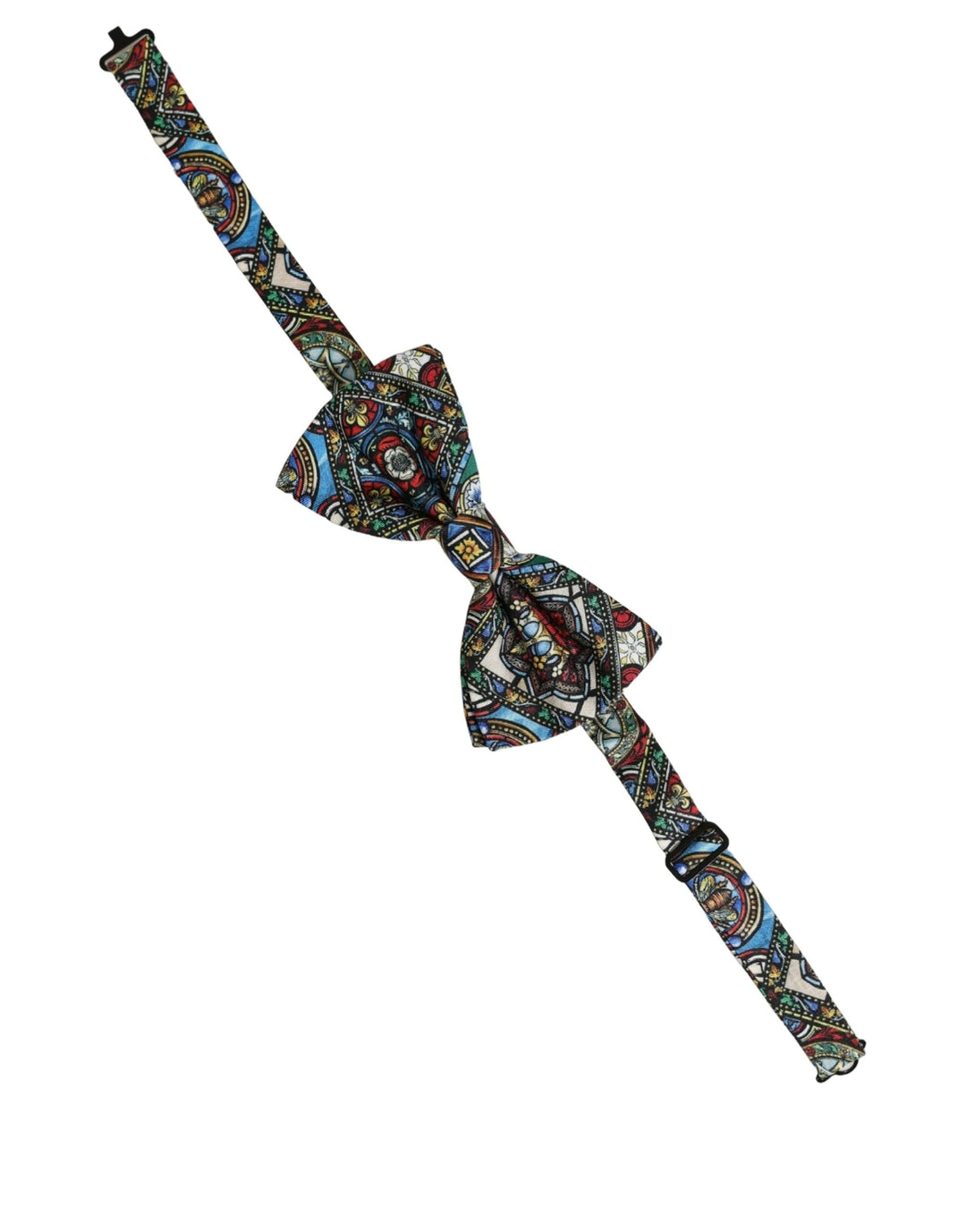 Dolce &amp; Gabbana Men Multicolor Sicilian Adjustable Neck Papillon Bow Tie