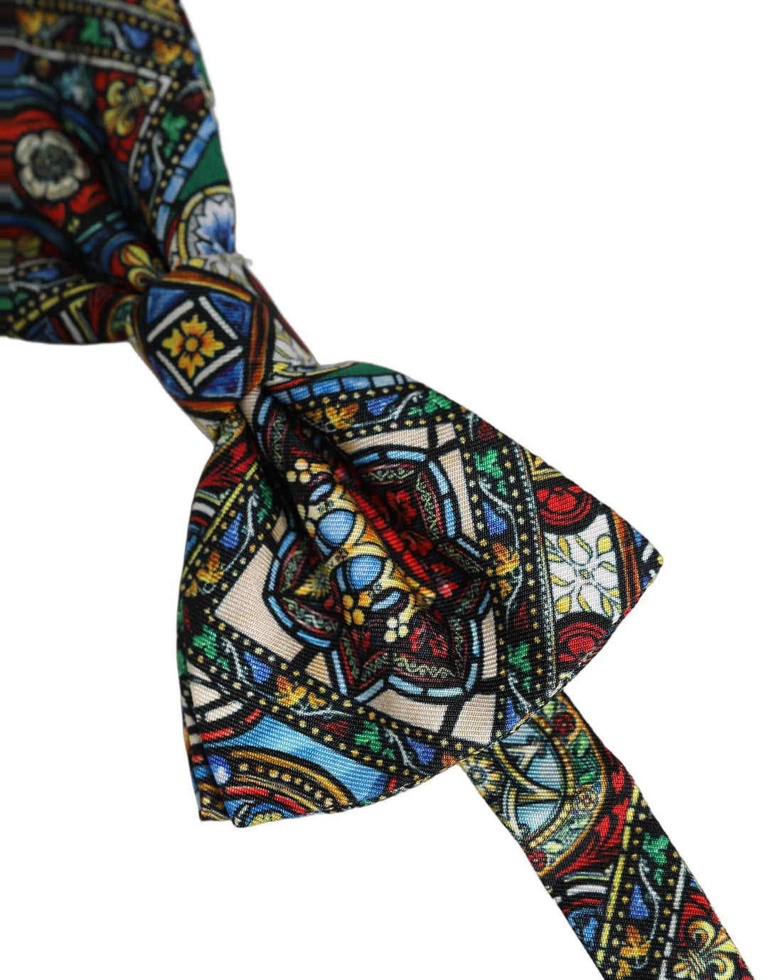 Dolce &amp; Gabbana Men Multicolor Sicilian Adjustable Neck Papillon Bow Tie