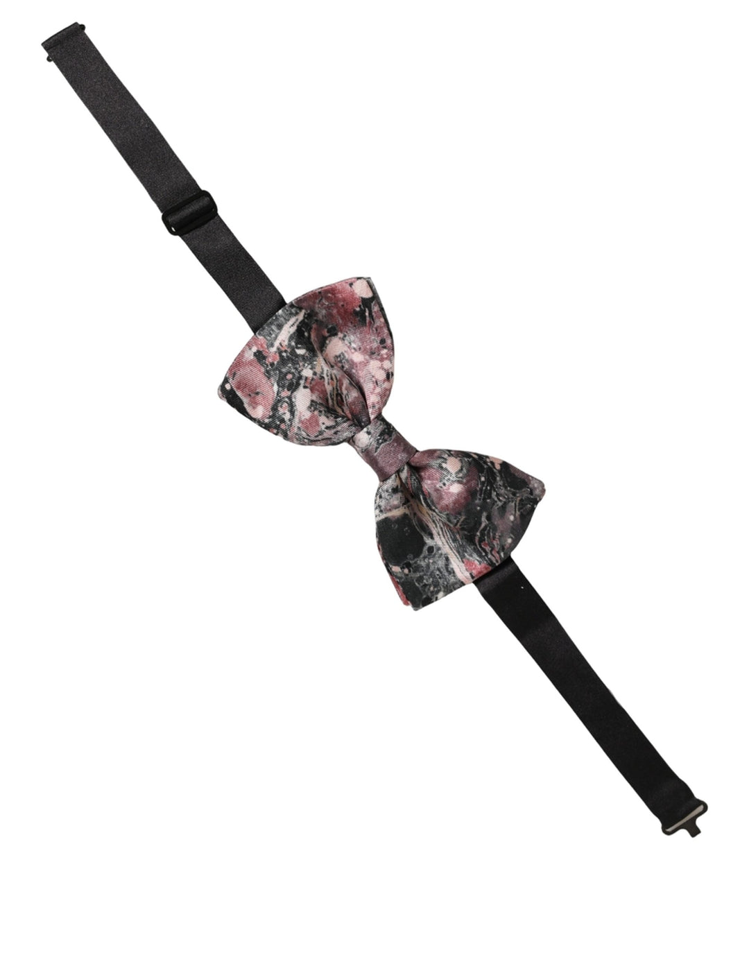Dolce &amp; Gabbana Multicolor Marble Silk Adjustable Neck Papillon Bow Tie