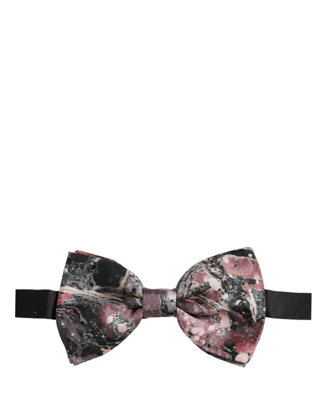Dolce &amp; Gabbana Multicolor Marble Silk Adjustable Neck Papillon Bow Tie