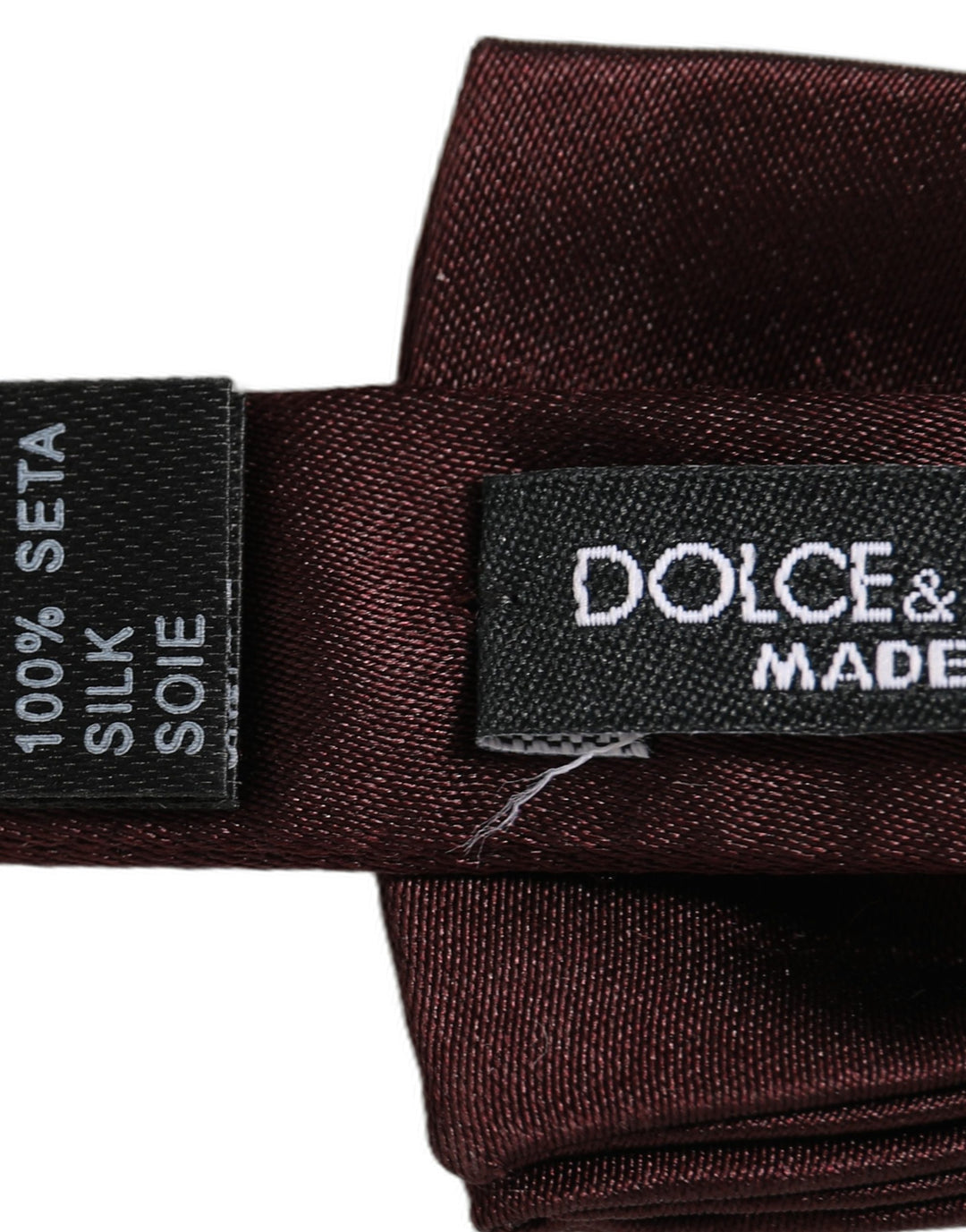 Dolce &amp; Gabbana Men Brown 100% Silk Adjustable Neck Papillon Bow Tie