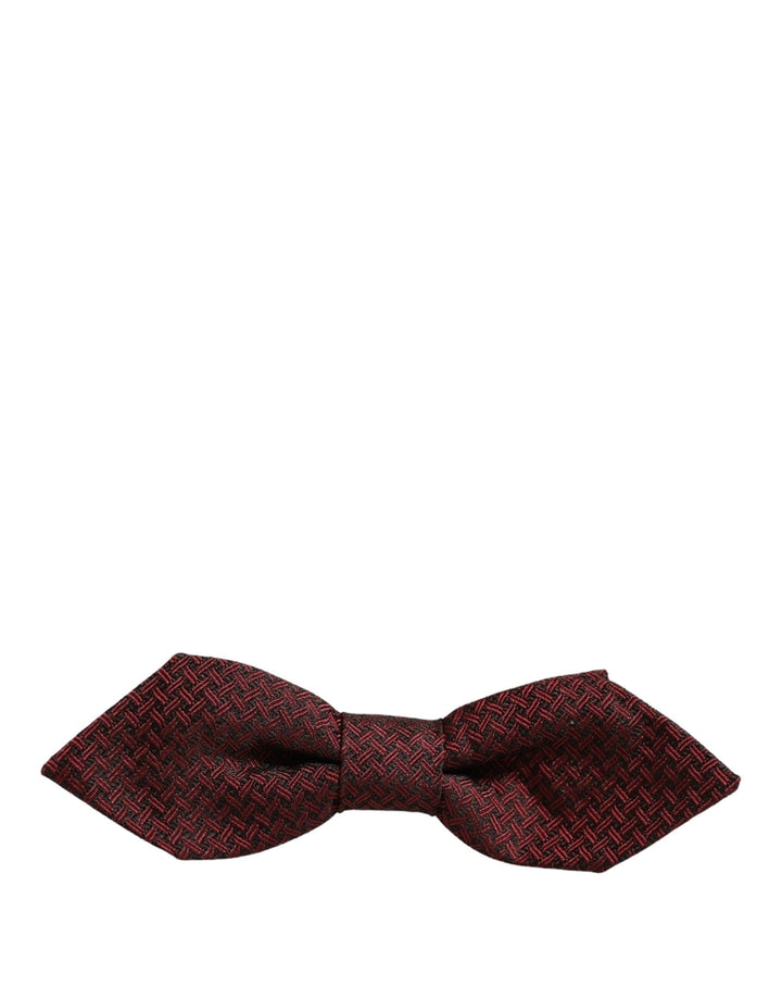 Dolce &amp; Gabbana Men Red Silk Fantasy Adjustable Neck Papillon Bow Tie