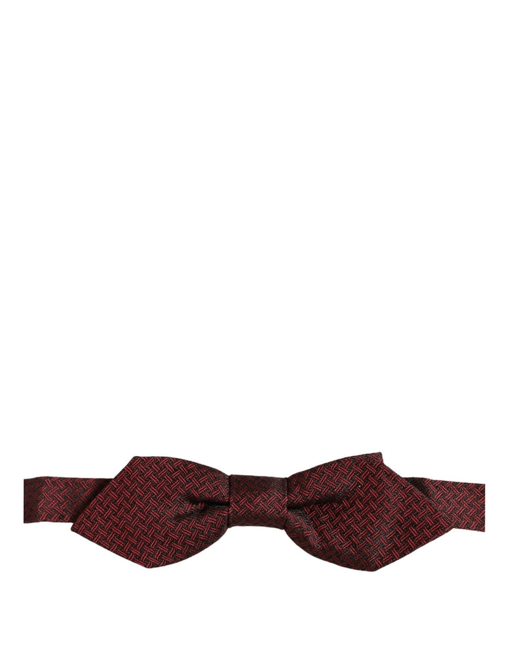 Dolce &amp; Gabbana Men Red Silk Fantasy Adjustable Neck Papillon Bow Tie