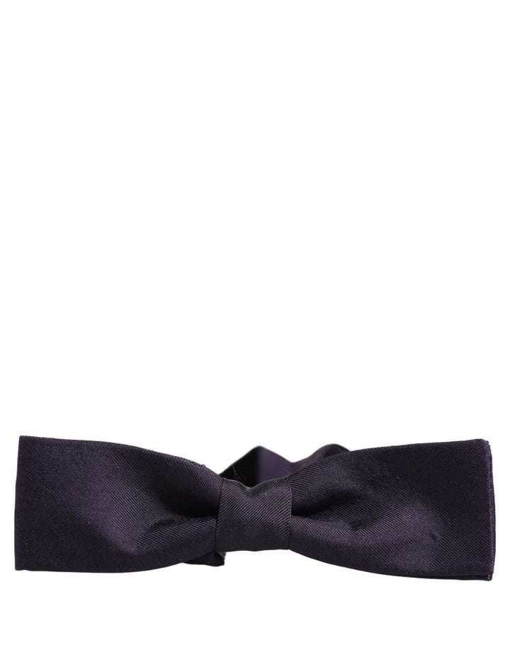 Dolce &amp; Gabbana Men Violet 100% Silk Adjustable Neck Papillon Bow Tie
