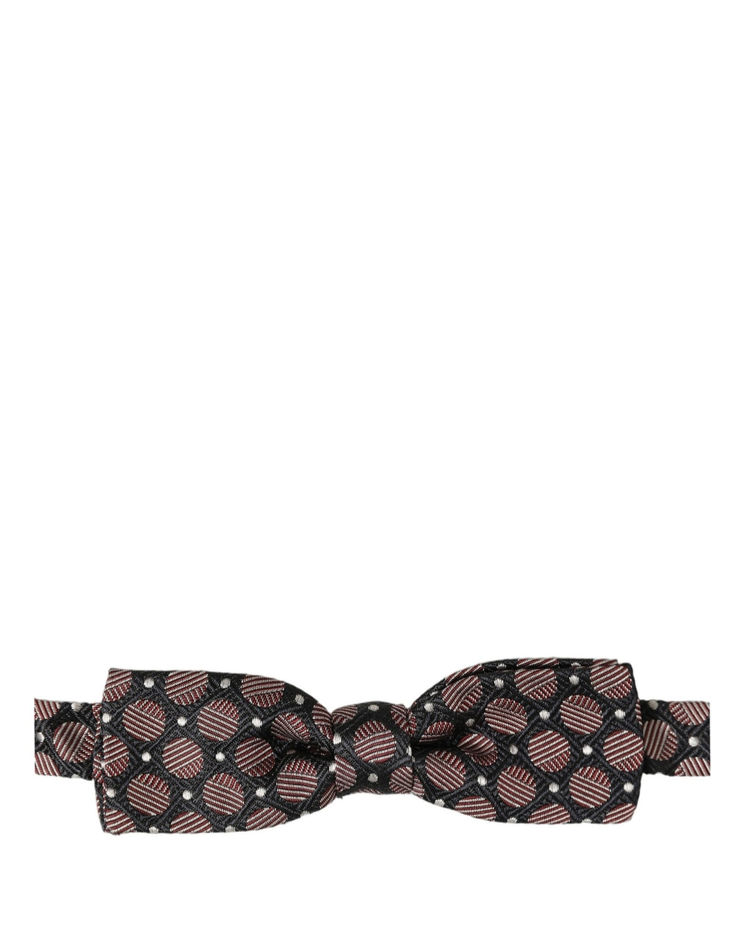 Dolce &amp; Gabbana Multicolor Geometric Silk Adjustable Neck Papillon Bow Tie