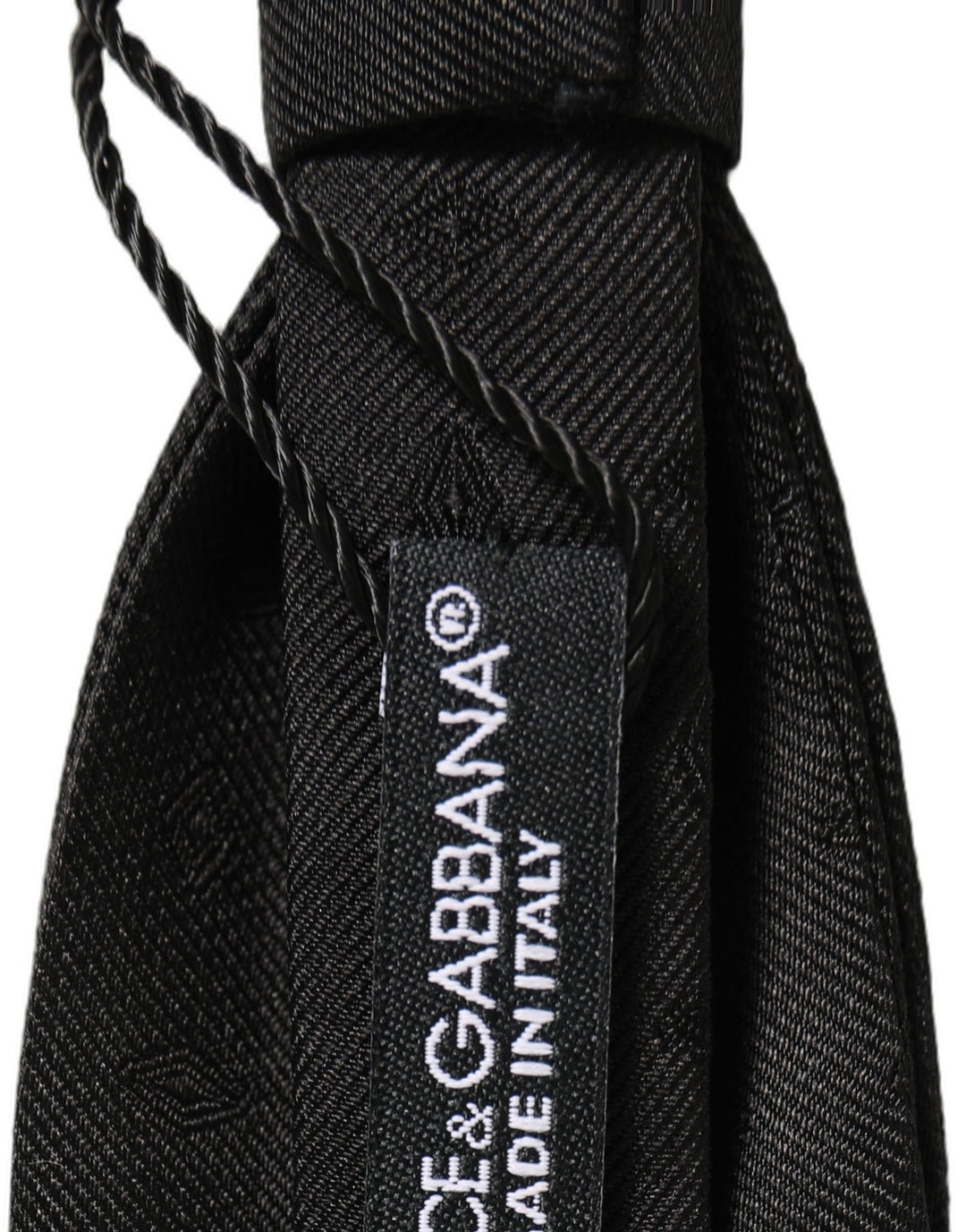 Dolce &amp; Gabbana Men Black 100% Silk Adjustable Neck Papillon Bow Tie
