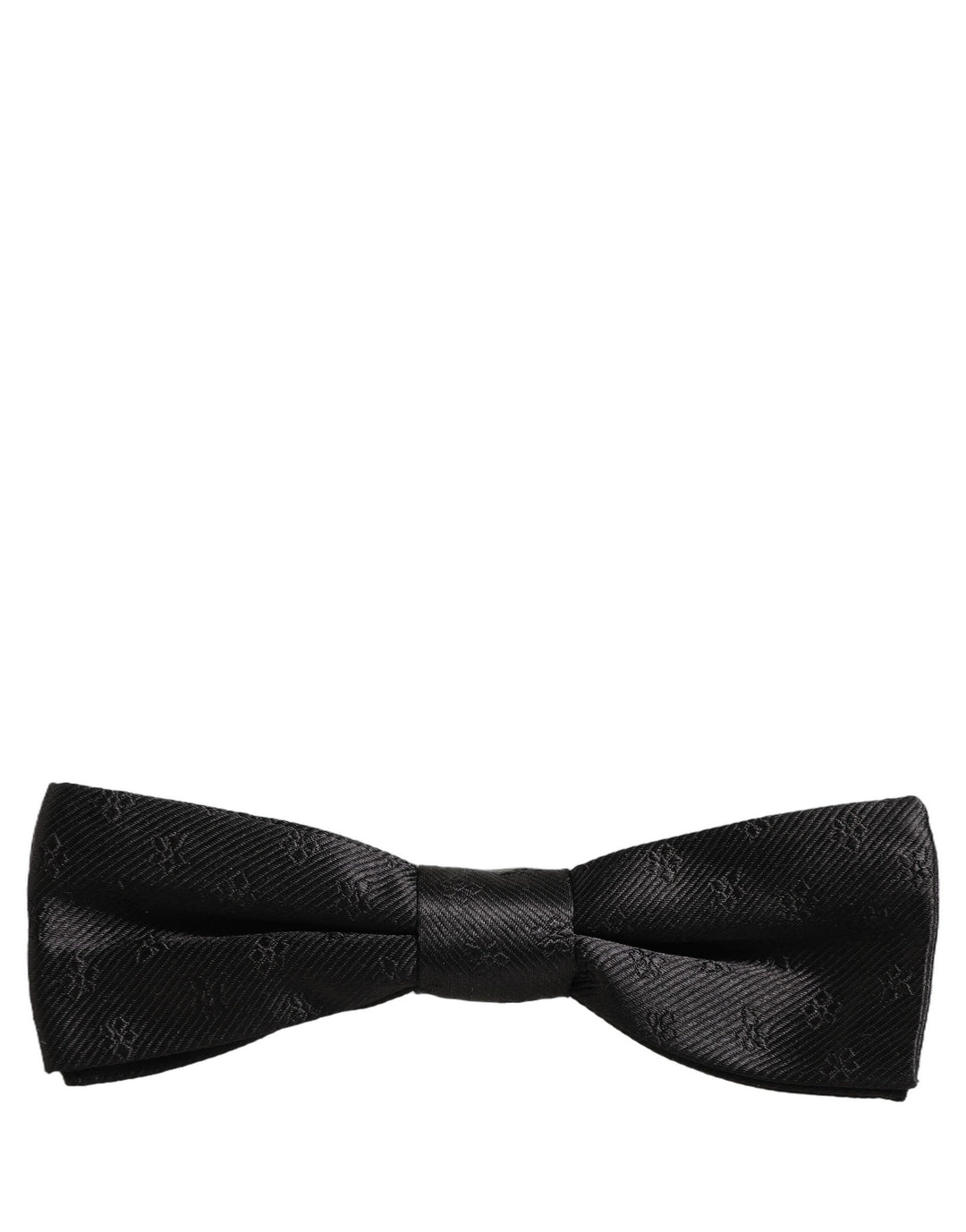Dolce &amp; Gabbana Men Black Floral Silk Adjustable Neck Papillon Bow Tie