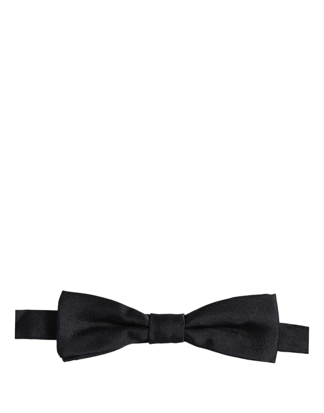 Dolce &amp; Gabbana Men Black 100% Silk Adjustable Neck Papillon Bow Tie