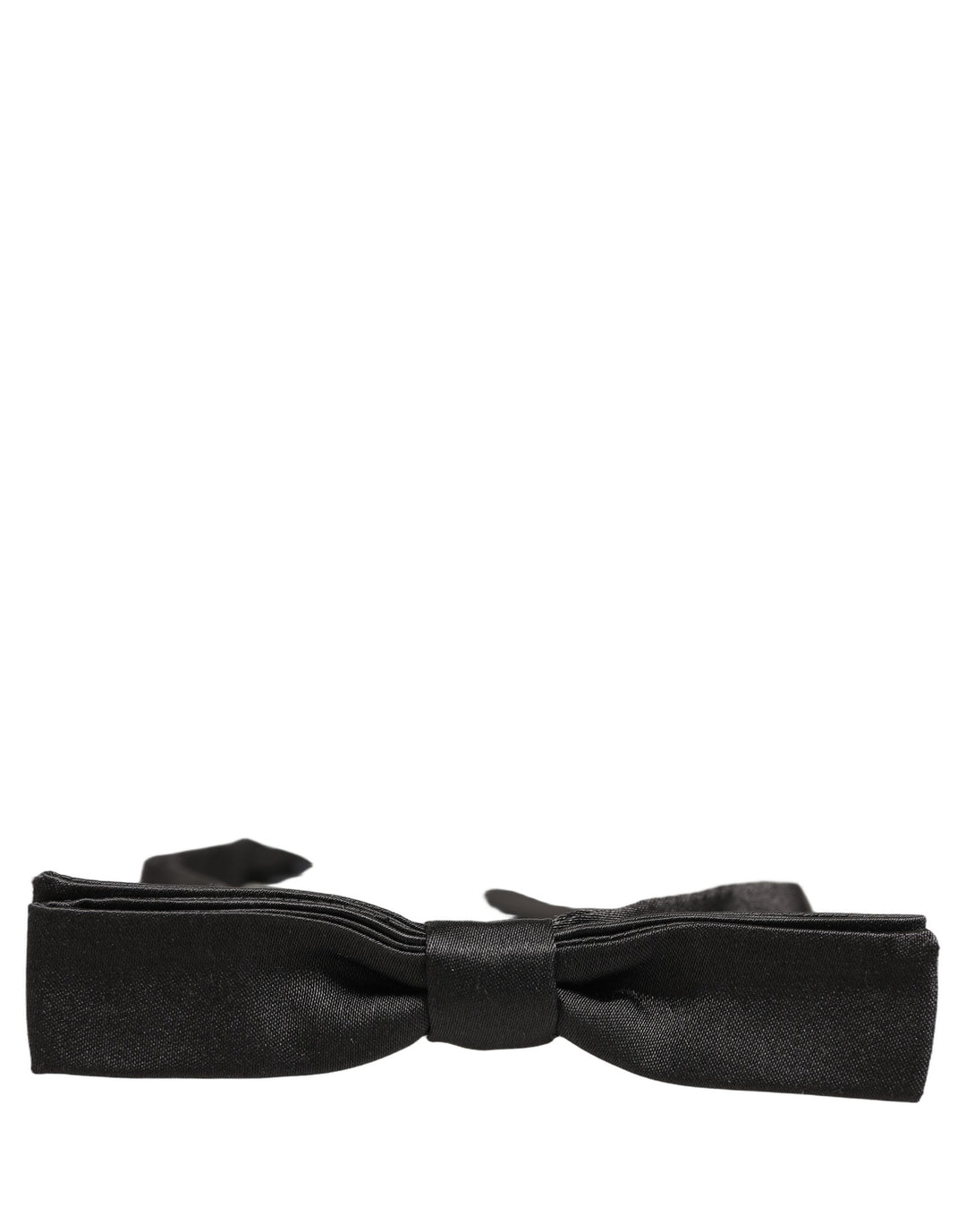 Dolce &amp; Gabbana Men Black 100% Silk Adjustable Neck Papillon Bow Tie