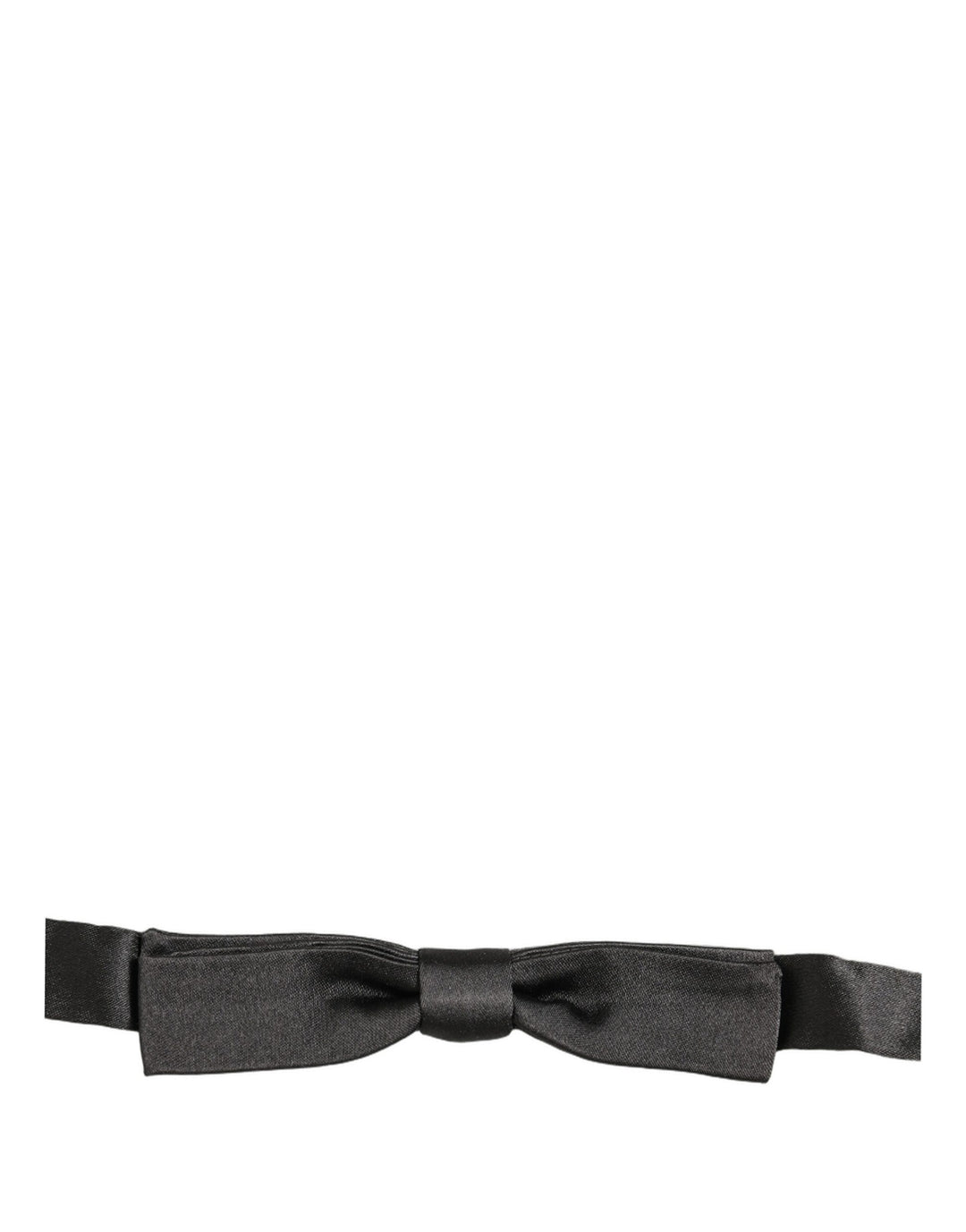 Dolce &amp; Gabbana Men Dark Gray 100% Silk Adjustable Neck Papillon Bow Tie