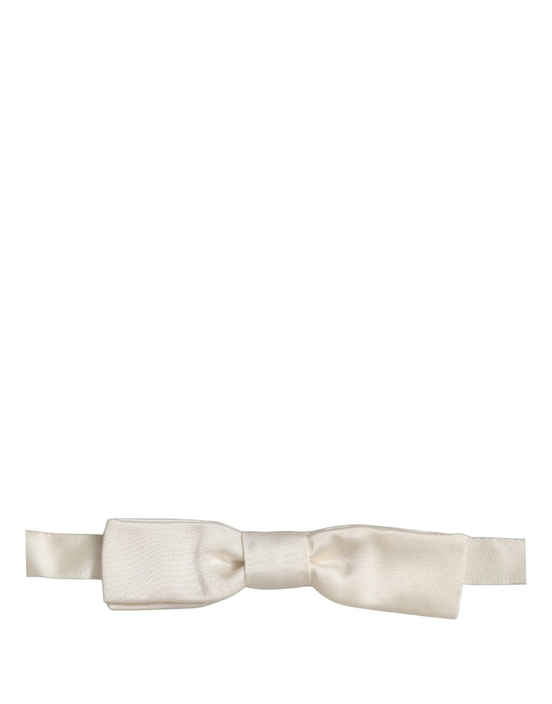 Dolce &amp; Gabbana Men White 100% Silk Adjustable Neck Papillon Bow Tie
