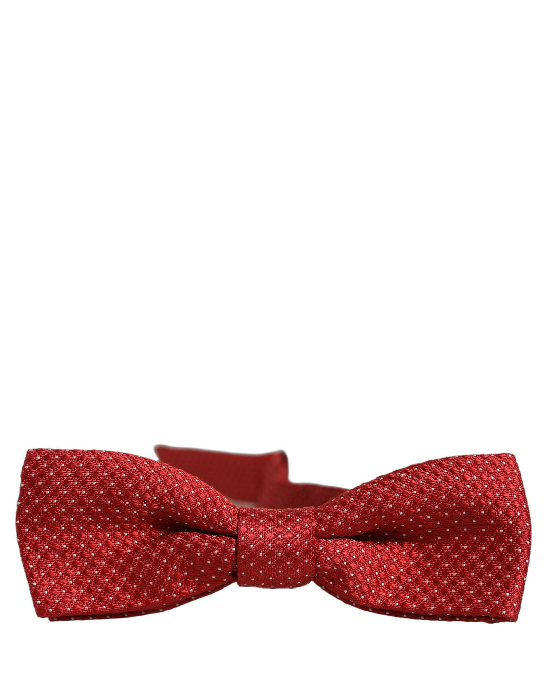 Dolce &amp; Gabbana Men Red Polka Dot Silk Adjustable Neck Papillon Bow Tie