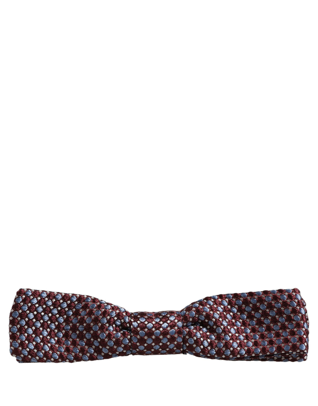 Dolce &amp; Gabbana Blue Burgundy Woven Adjustable Neck Papillon Bow Tie