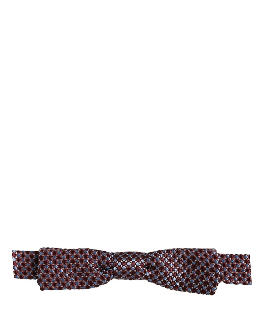 Dolce &amp; Gabbana Blue Burgundy Woven Adjustable Neck Papillon Bow Tie