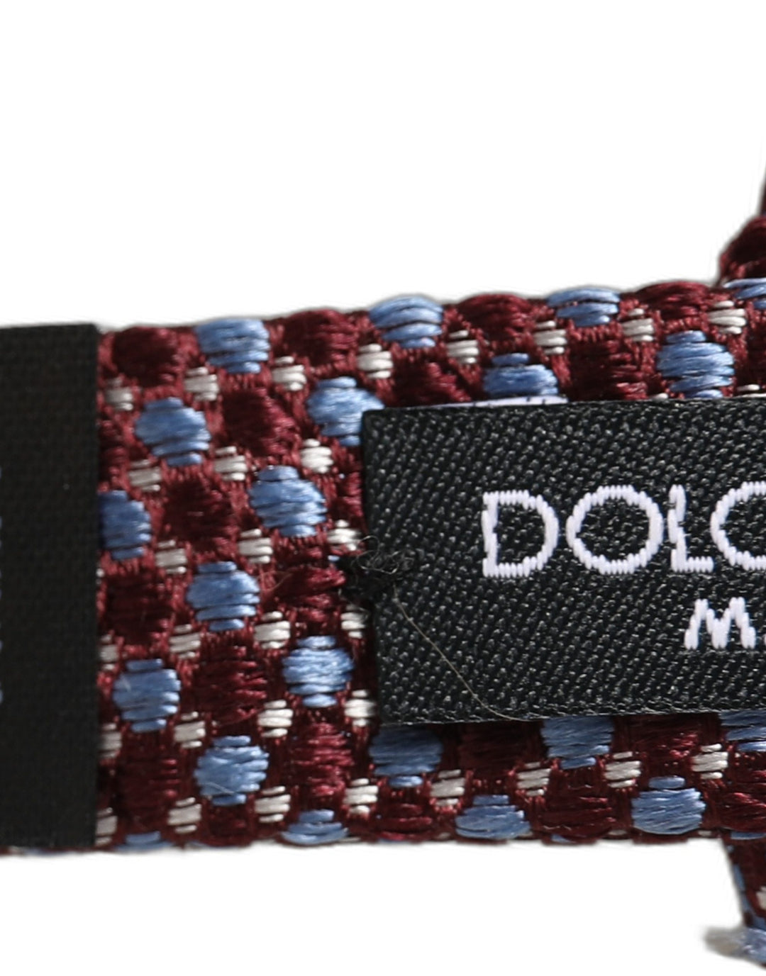 Dolce &amp; Gabbana Blue Burgundy Woven Adjustable Neck Papillon Bow Tie