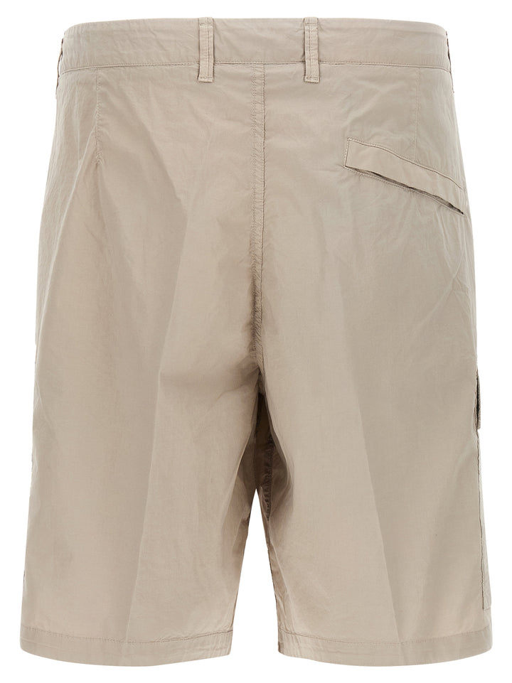 Stone Island Gray Cotton Bermuda Shorts