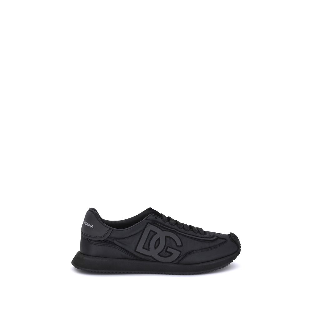 Dolce &amp; Gabbana Black Fabric Athletic Sneakers