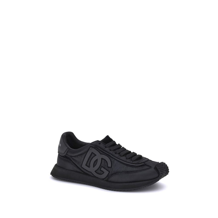 Dolce &amp; Gabbana Black Fabric Athletic Sneakers