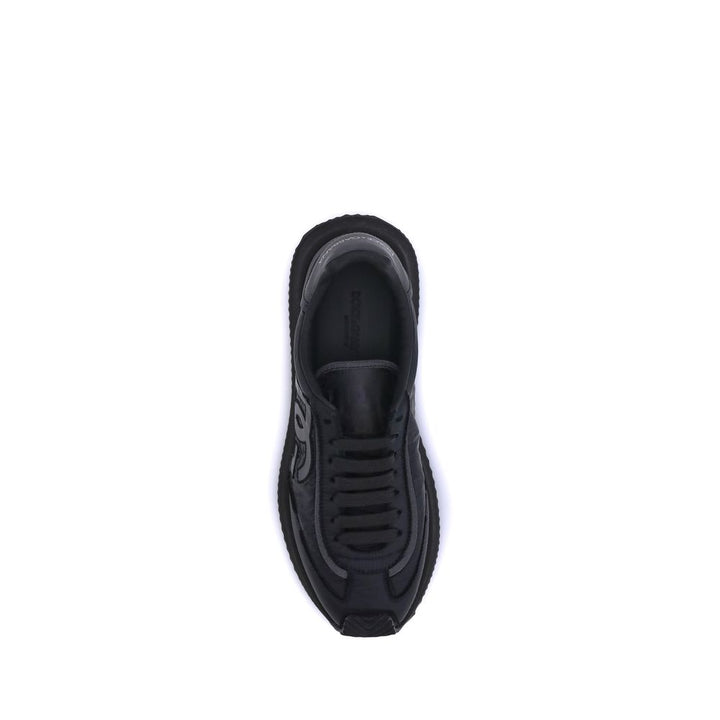 Dolce &amp; Gabbana Black Fabric Athletic Sneakers