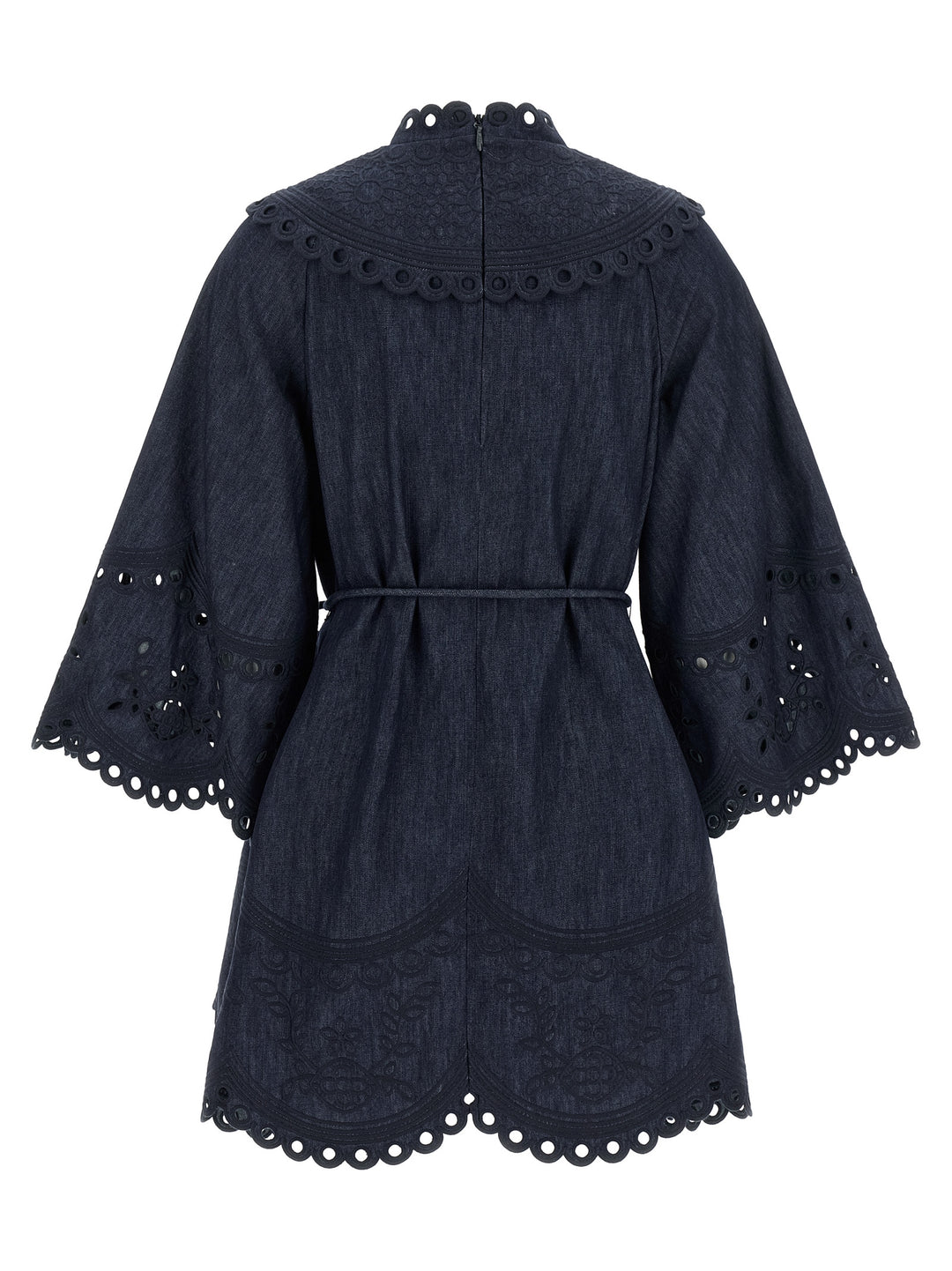 Zimmermann Blue Cotton Short Dress