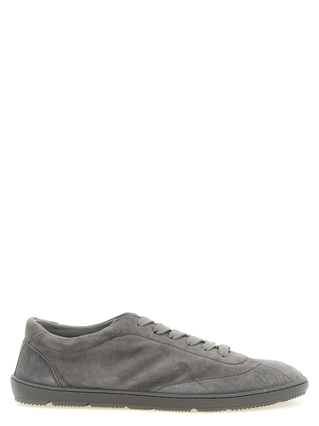 Brunello Cucinelli Gray Calfskin Low Top Sneakers