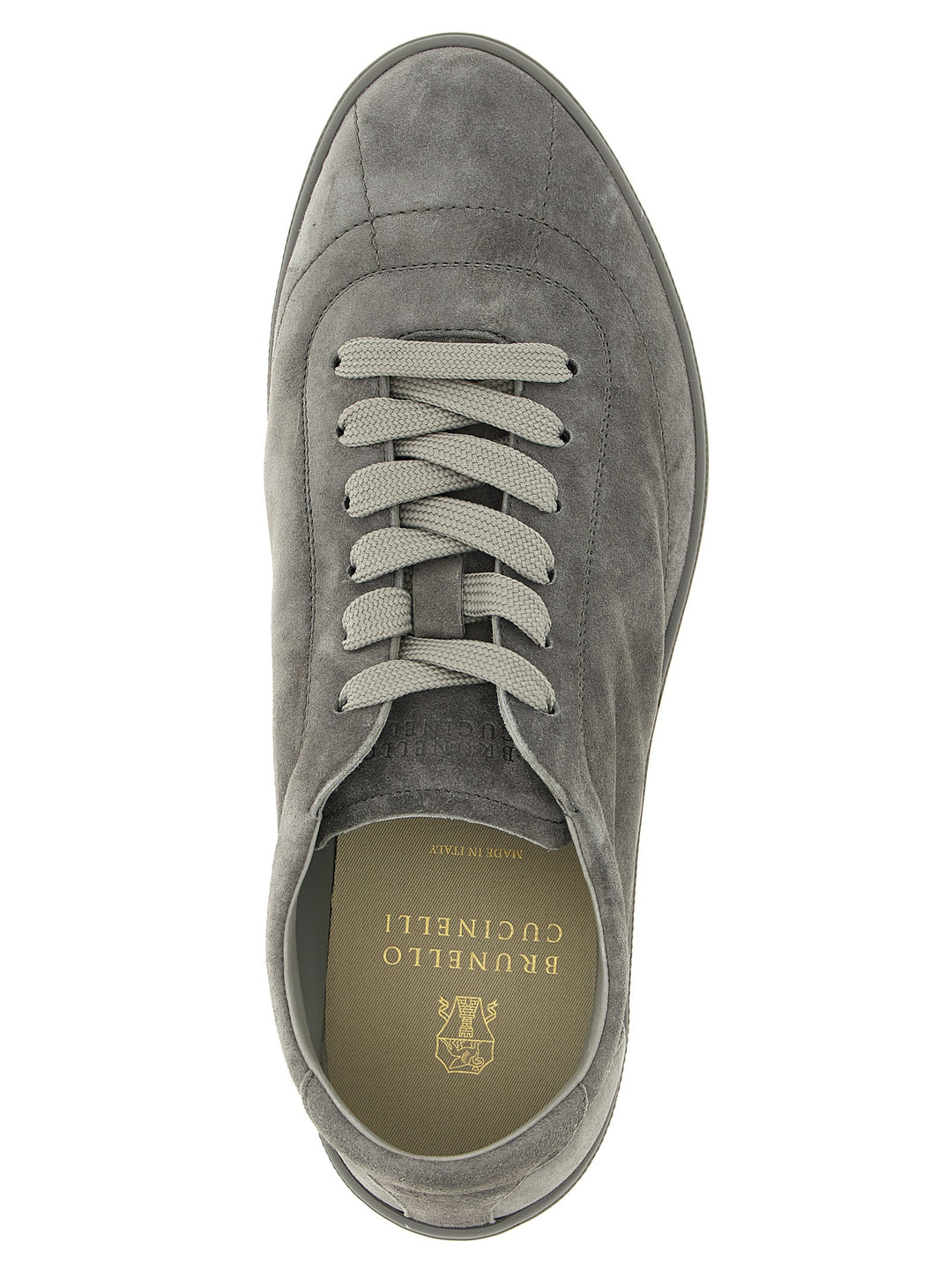 Brunello Cucinelli Gray Calfskin Low Top Sneakers