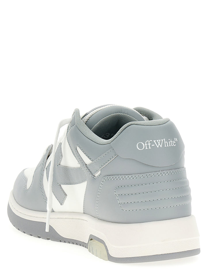 Off-White Gray Calfskin Low Top Sneakers