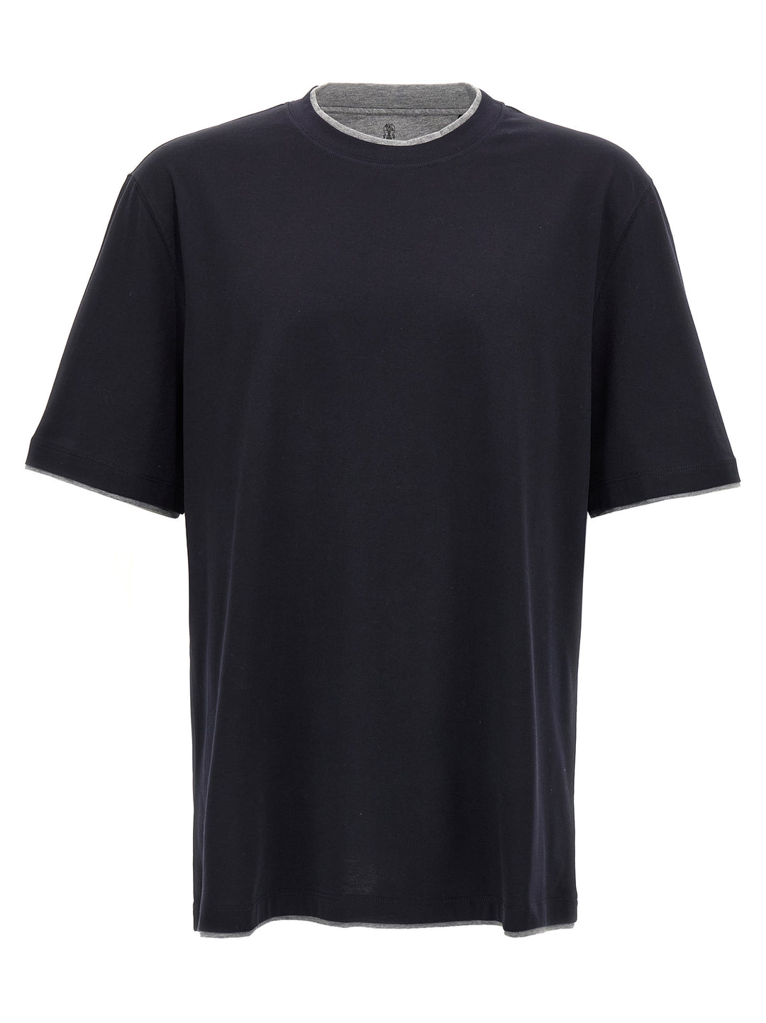 Brunello Cucinelli Blue Cotton T-Shirt