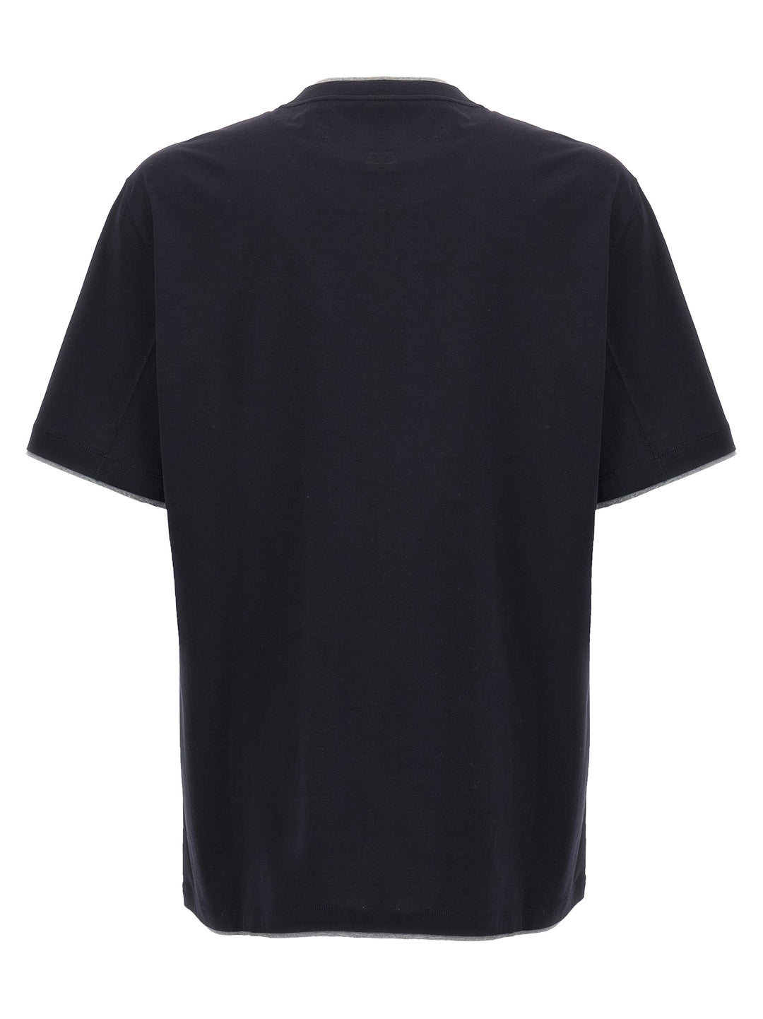 Brunello Cucinelli Blue Cotton T-Shirt