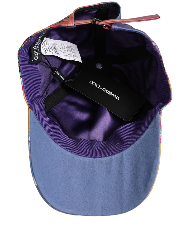 Dolce &amp; Gabbana Multicolor Tropical Themed Baseball Capello Hat