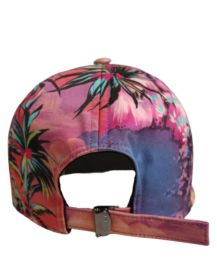 Dolce &amp; Gabbana Multicolor Tropical Themed Baseball Capello Hat