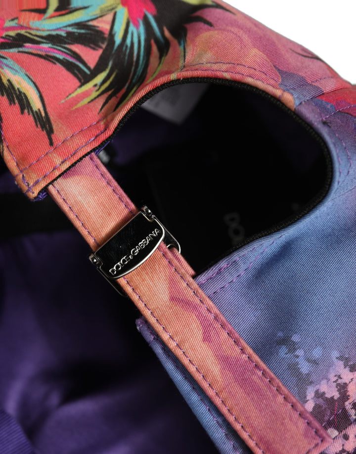 Dolce &amp; Gabbana Multicolor Tropical Themed Baseball Capello Hat
