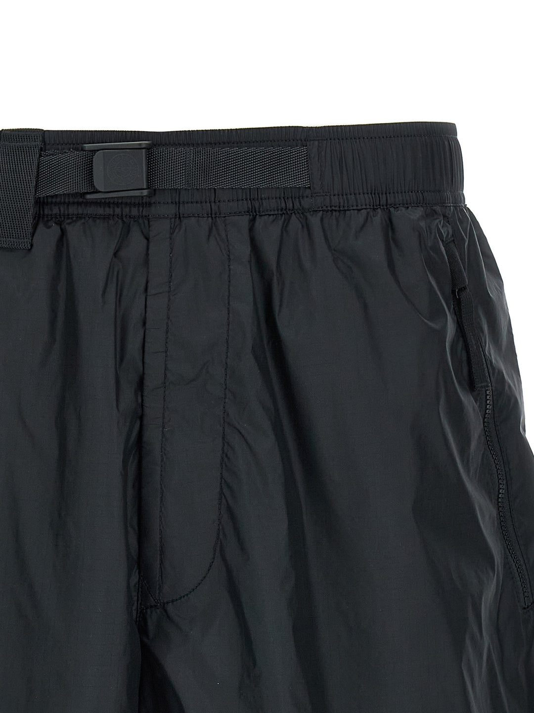 Stone Island Blue Polyamide Bermuda Shorts