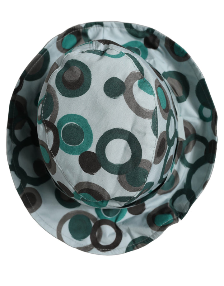 Dolce &amp; Gabbana Teal Cotton Big Polka Dot Pattern Bucket Hat