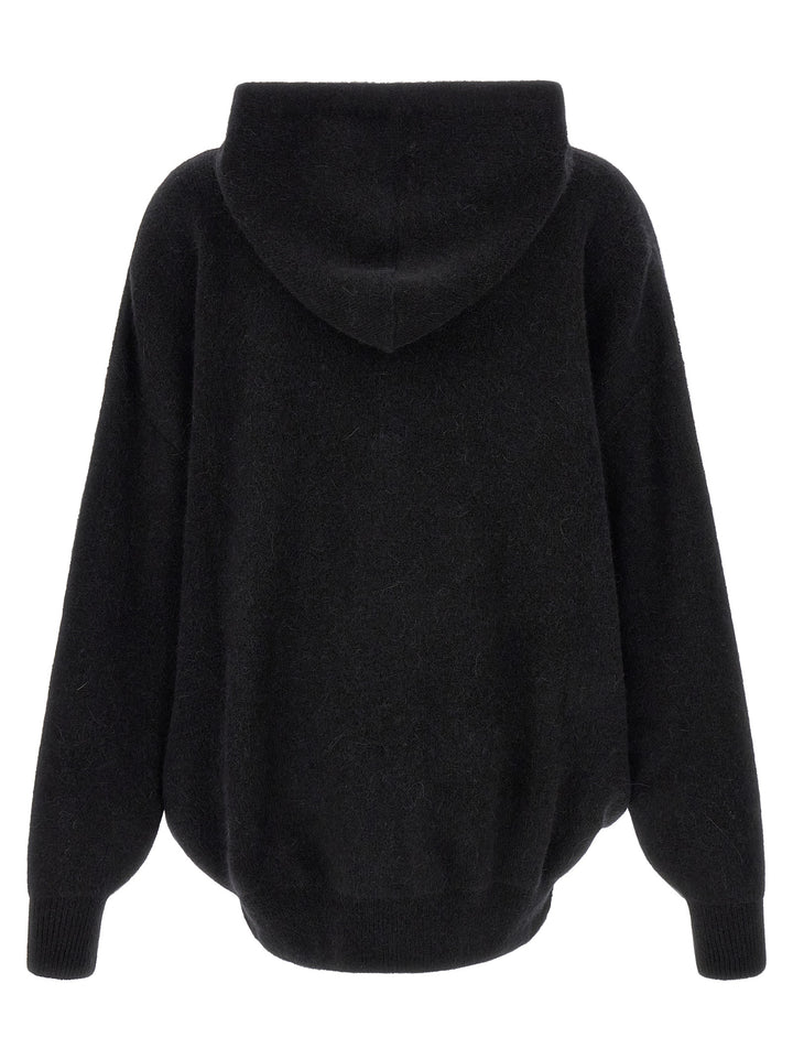 Rick Owens Black Marabou Sweatshirt