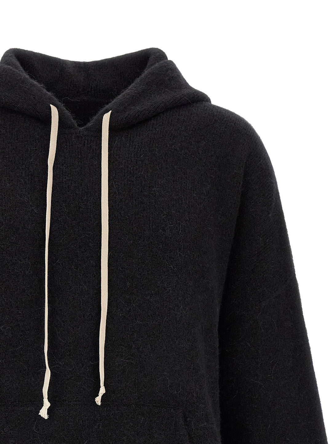 Rick Owens Black Marabou Sweatshirt