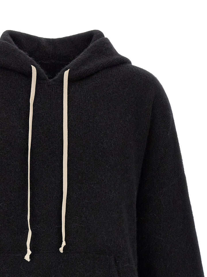 Rick Owens Black Marabou Sweatshirt