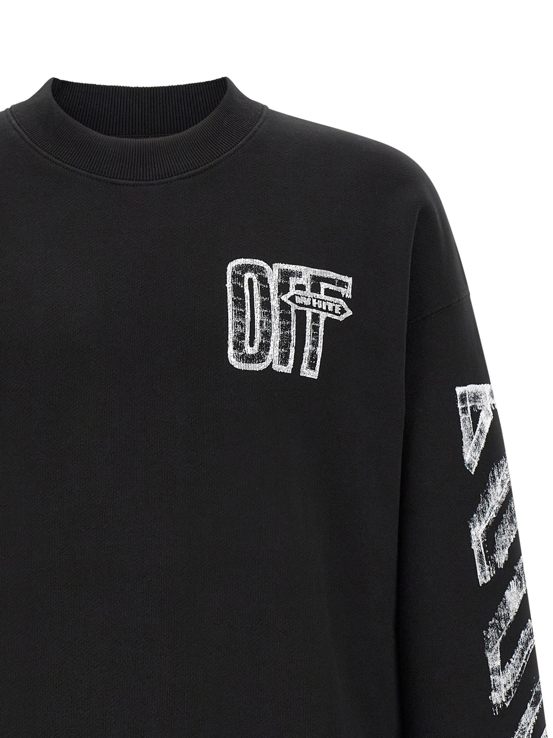 Off-White Black Cotton Sweatshirt