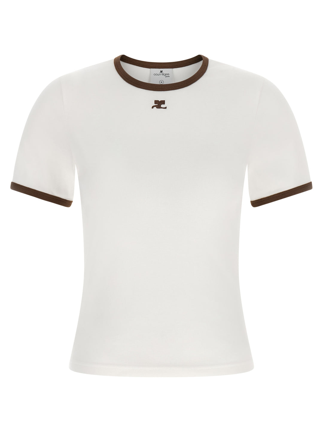 Courrèges Brown Cotton T-Shirt