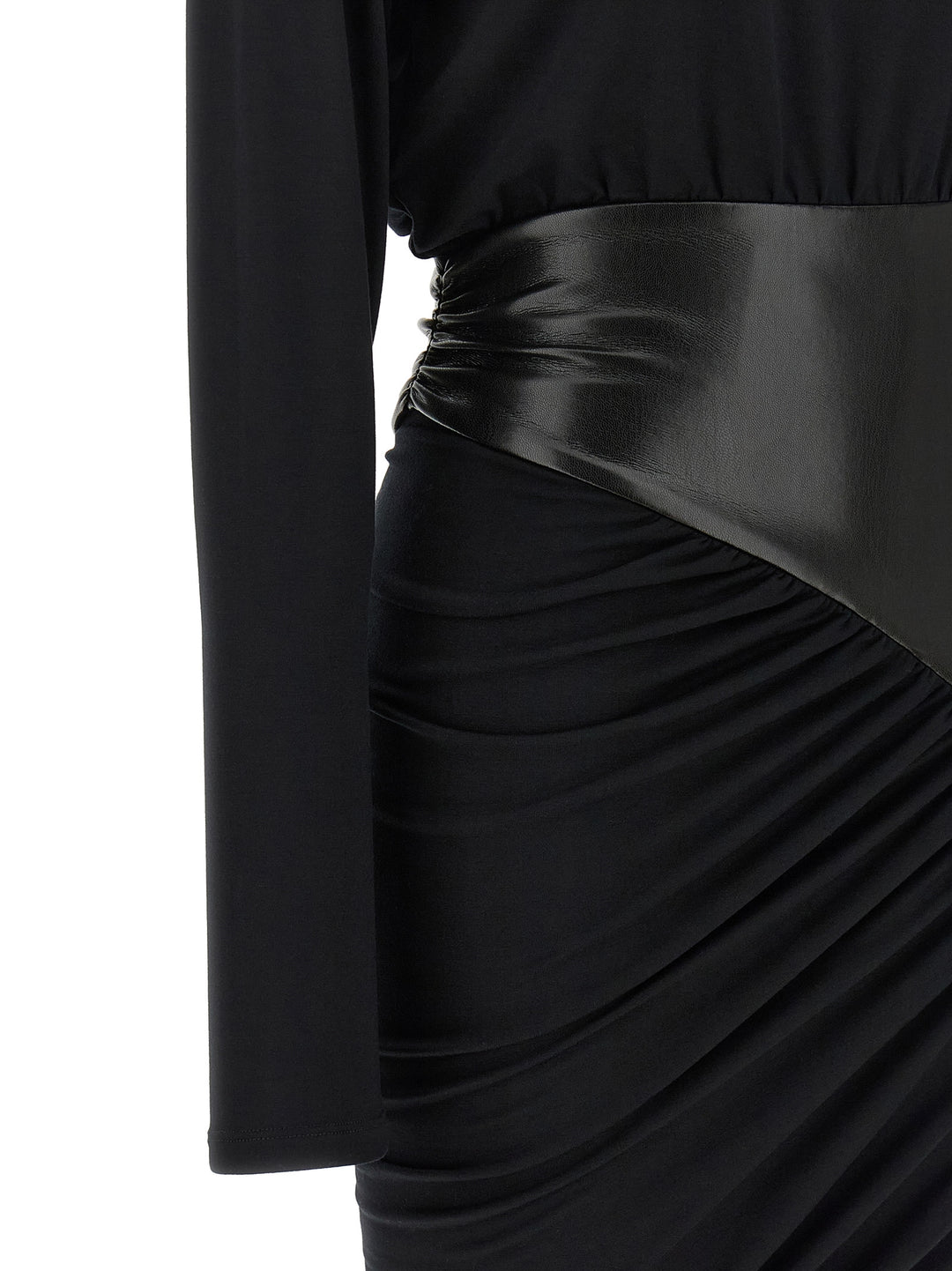 The Andamane Black Viscose Short Dress