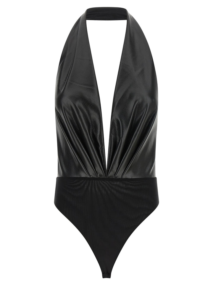 The Andamane Black Polyester Bodysuit